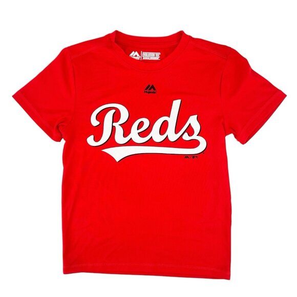 Cincinnati Reds MLB Baseball Athletic T-Shirt Jersey Youth Size Small Tee Red #4 - Picture 1 of 6